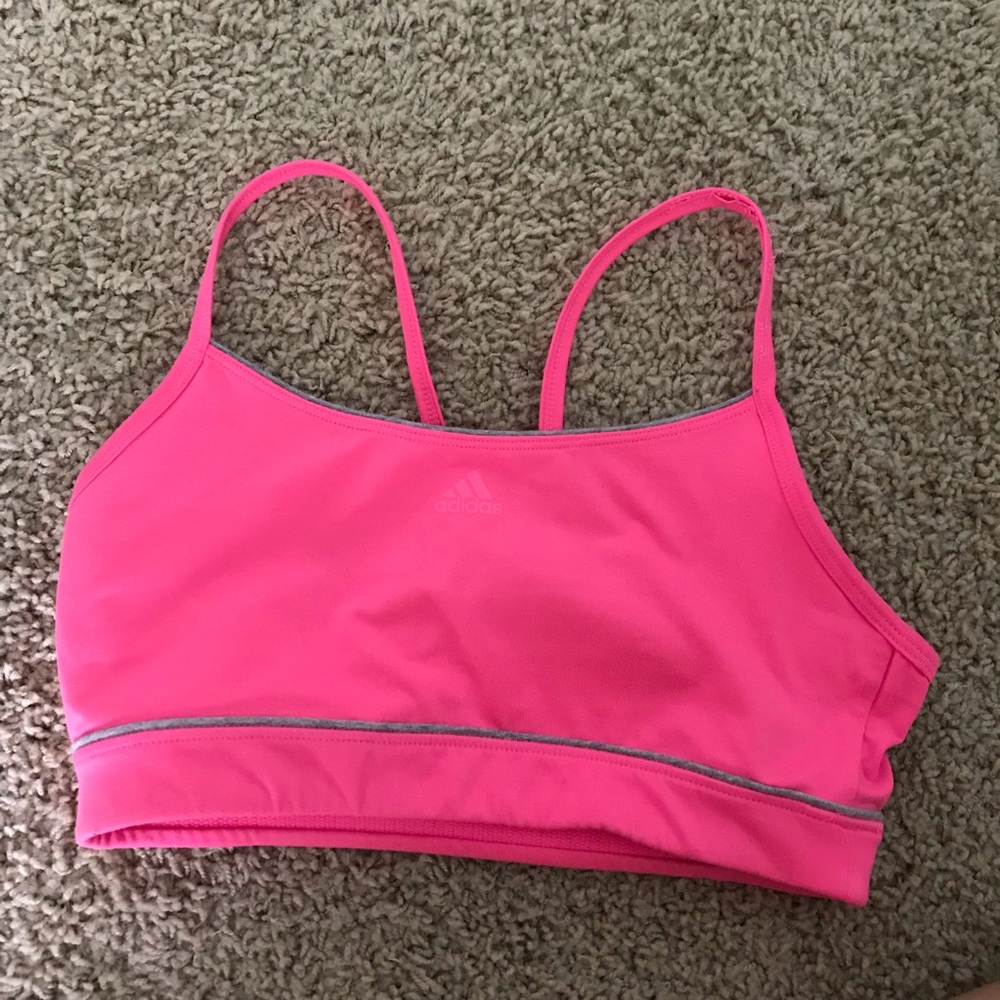 Hot pink Adidas Racerback Sports Bra